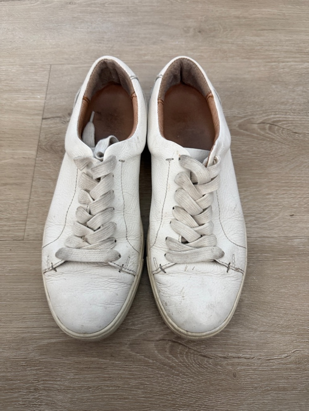 Frye Women's White Leather Low-Top Sneakers